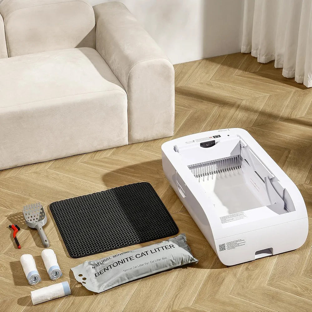 Smart Self-Cleaning Cat Litter Box with APP Control, Health Tracking & Odor-Free Design