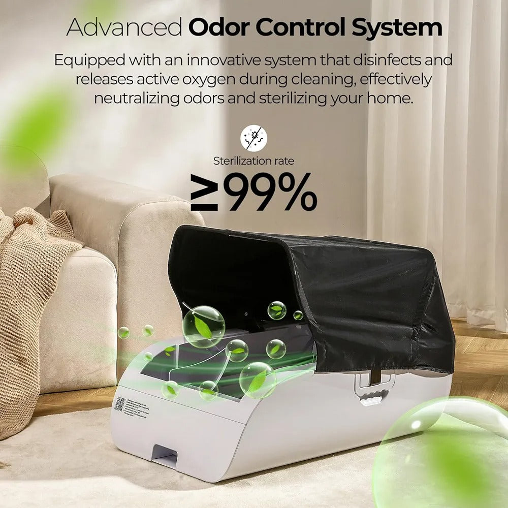 Smart Self-Cleaning Cat Litter Box with APP Control, Health Tracking & Odor-Free Design