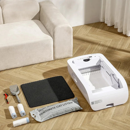 Smart Self-Cleaning Cat Litter Box with APP Control, Health Tracking & Odor-Free Design