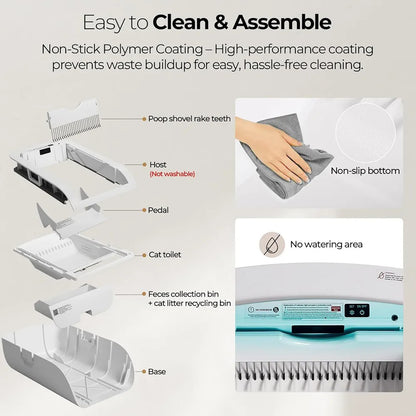 Smart Self-Cleaning Cat Litter Box with APP Control, Health Tracking & Odor-Free Design