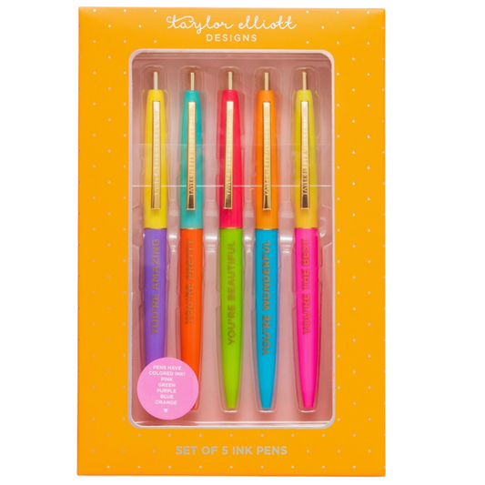 Pen Set - Compliments / Affirmations - 5 Piece Set