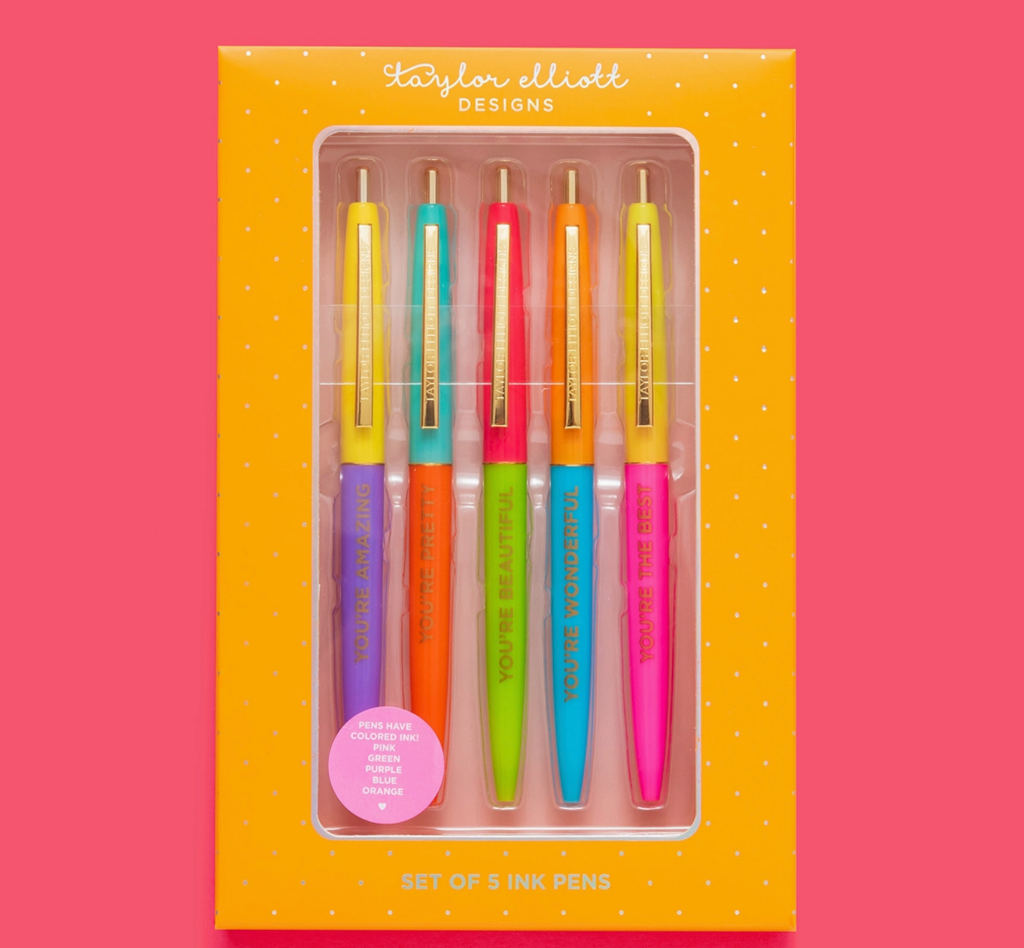 Pen Set - Compliments / Affirmations - 5 Piece Set