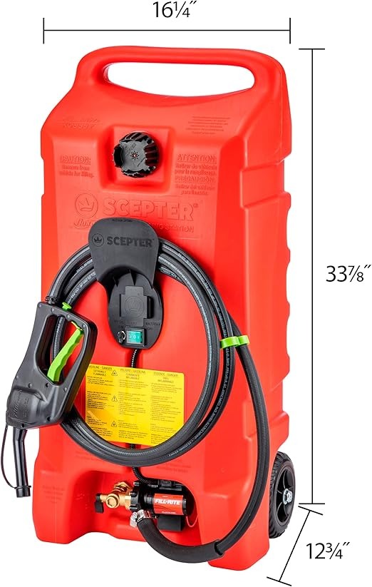 14-Gallon Portable Fuel Station with Pump & Wheels