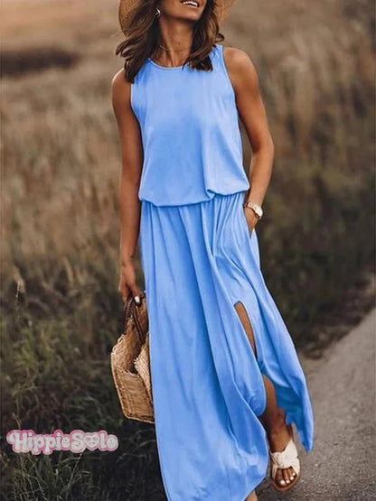 Women's Solid Color Loose Elegant Casual Dress