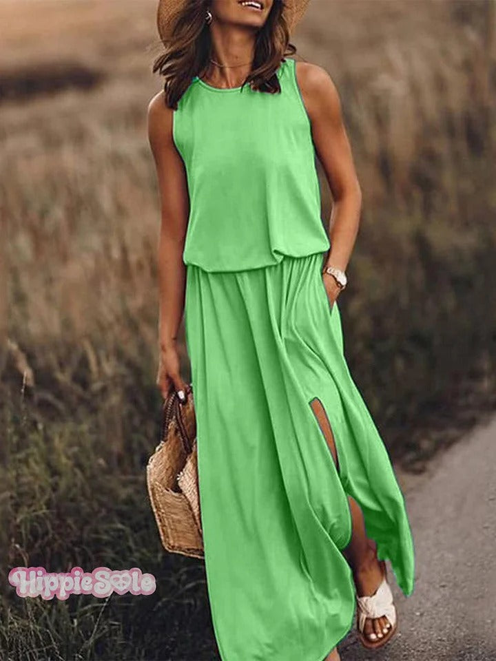 Women's Solid Color Loose Elegant Casual Dress