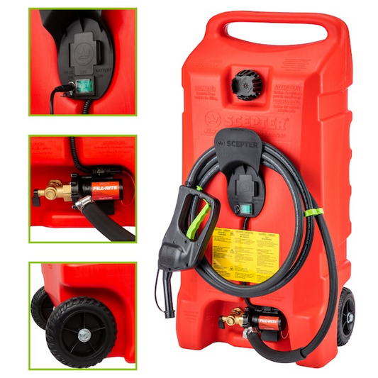 14-Gallon Portable Fuel Station with Pump & Wheels